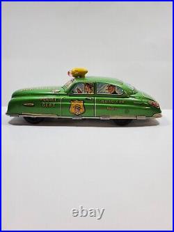 Dick Tracy police squad car. Rare lime green! SUPER CLEAN! Original box