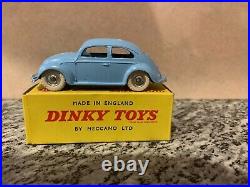 Dinky 181 Vw Volkswagen Beetle Car Mint In Original Box White Tires Rare Vintage