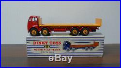 Dinky Toys 903 Foden Flat Truck Red / Yellow 2nd Mint Boxed Original RARE