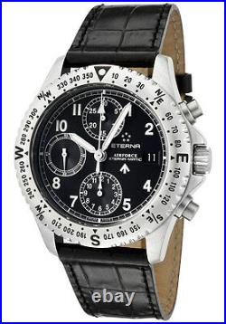 Eterna Airforce Mens Swiss Made Automatic Chronograph Pilot Watch RARE $4995 NEW