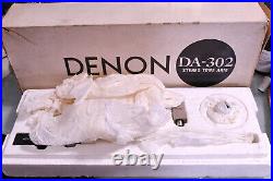 Ex RARE Denon DA-302 tonearm with original box, original headshell VG++