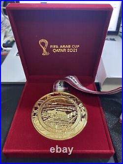 FIFA Arab Cup Qatar 2021 Commemorative Official Medal original box RARE Al-Bayt