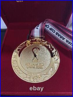 FIFA Arab Cup Qatar 2021 Commemorative Official Medal original box RARE Al-Bayt