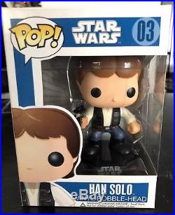 Funko Pop! Star Wars 03 Han Solo (VAULTED/RARE/HTF) ORIGINAL BLUE BOX