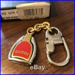 GUCCI Authentic Latch Key Chain Key Ring Bag Charm in Original Box RARE