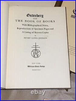 GUTENBERG BIBLE Box Set RARE PRINT Limited Edition 1932 The Book Of Books Rare
