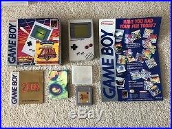 GameBoy Classic Console 1989 DMG 01 + Zelda Rare Boxed USA Nintendo Original
