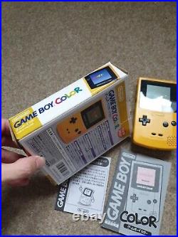 Gameboy Colour Yellow Boxed Original Box Great Condition Very Rare
