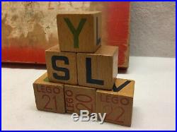 LEGO Vintage Set 500 Original Box 36x Wooden Blocks Complete 1940s Antique RARE