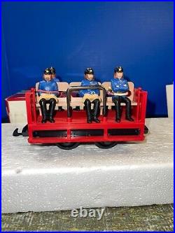 LGB 32410 Firemen's Car with 6 Figures Rare G Scale in Original Box