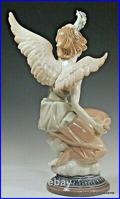 LLADRO CAREFREE ANGEL With FLUTE 1463 RARE, RETIRED 33 YEARS AGO MINT $590