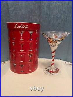 LOLITA THE NORTH POLE Martini Glass. Extremely rare. Never used/original box