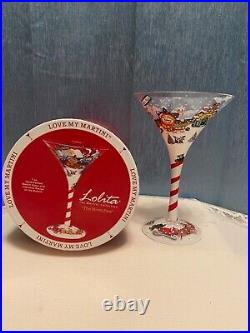 LOLITA THE NORTH POLE Martini Glass. Extremely rare. Never used/original box