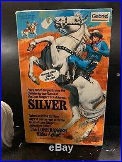 LONE RANGER Figurine & SILVER the Horse in Original Box 1970s Gabriel Toy RARE