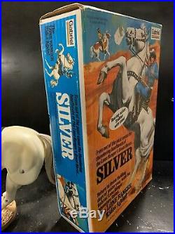 LONE RANGER Figurine & SILVER the Horse in Original Box 1970s Gabriel Toy RARE