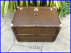 LOUIS VUITTON Monogram Steamer Trunk chest purse bag LV antique rare purse box