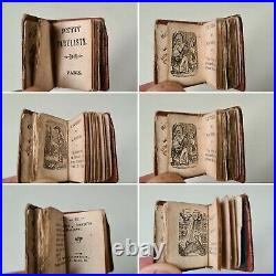Le Petite Fabuliste' Miniature book in very rare'magic' wooden box 1840