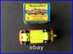 Lesney Matchbox Nº 8 Wildcat Dragster Orange And Yellow Base Rare Original Box