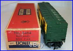 Lionel Postwar Rare 6464-300 Solid Shield Rutland Box Car Exc Original Box