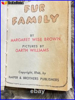 Little Fur Family Margaret Wise Brown 1946 Harper Brothers Original Box Rare