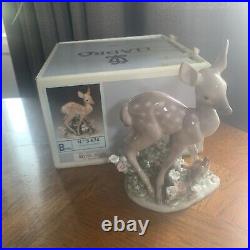 Lladro RARE Faun Lying Down WithButterfly #5673 With Original Box