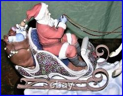 Lladro Santa's Midnight Ride #1938 RARE Complete In Original Box