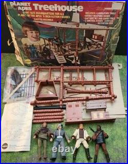 MEGO Planet of the Apes TREEHOUSE 1974 Playset Orig Box RARE Complete +4 Figures