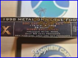 Manning Moss RC year 1998 Skybox Metal Universe & Premium Hobby Box LOT (2) Rare