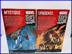 Marvel Barbie Set Of 2 Mystique And Dark Phoenix Xmen Rare New Damaged Box Sale