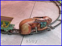 Marx Bunny Express Hopper Train, Cars and box Original Rare Nice Litho
