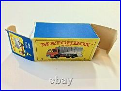 Matchbox #7 Refuse Truck Rare Grooved Toe in Original New Model E4 Box Lot 200