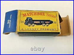 Matchbox Lesney #20 Transport Truck Rare SPW in Original D2 Box Lot 248