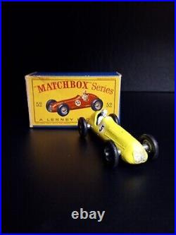 Matchbox Lesney #52 Yellow Maserati (Rare #5 Decal) In Original D Type Box