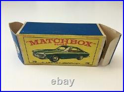 Matchbox Lesney #75 Ferrari Berlinetta Rare Painted Base Original E2 Box Lot 149