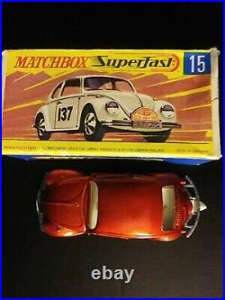 Matchbox. RARE #15. VW Volkswagon Superfast Red VNM In Original Box