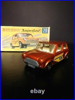 Matchbox Superfast #29b Racing Mini Bronze. In Crisp Original Rare G Box VNM