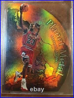 Michael Jordan 1998 Skybox Metal Universe #1 Planet Metal Die Cut Bgs 8.5 Rare