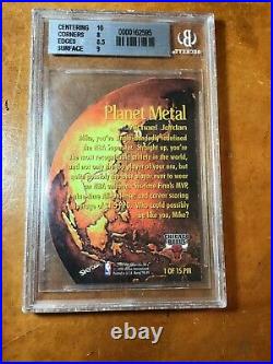 Michael Jordan 1998 Skybox Metal Universe #1 Planet Metal Die Cut Bgs 8.5 Rare