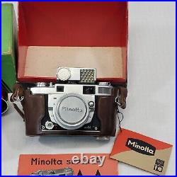 Minolta Super A rangefinder camera in original box/paperwork Rare Collectible