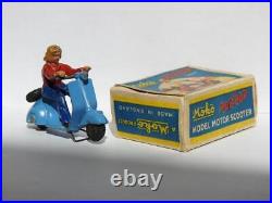 Moko Lesney Boxed 1950-55 Diecast Pop Scooter & Rider Very Rare