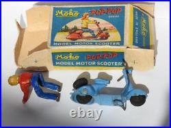 Moko Lesney Boxed 1950-55 Diecast Pop Scooter & Rider Very Rare