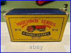 Moko Lesney Matchbox #11b Red Erf Road Tanker Gpw Vnm In Rare B4 Original Box