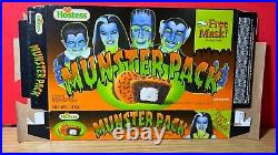 Monster Pack by Hostess from 1992 3 Boxes with Masks on back, Rare