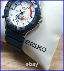 New! Rare Seiko Yacht Timer Watch 8m35-8009 Original Band 1988 / Box