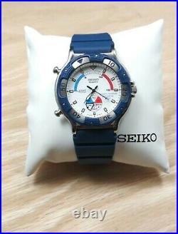New! Rare Seiko Yacht Timer Watch 8m35-8009 Original Band 1988 / Box