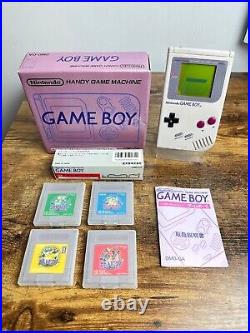 Nintendo Game Boy Original BRAND NEW + Box + 4 Games, SUPER RARE COLLECTABLE