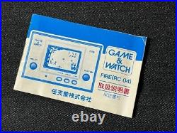 Nintendo Game and Watch Fire RC-04 with original box Vintage Original G&W Rare