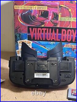 Nintendo Virtual Boy Video Game Console In Original Box With Mario Tennis RARE