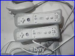 Nintendo Wii + Mario Kart Racing Game System Bundle White Console Rare Variant