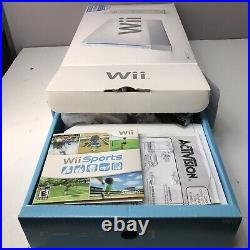 Nintendo Wii Sports Bundle Game Included White Console System Original Box RARE